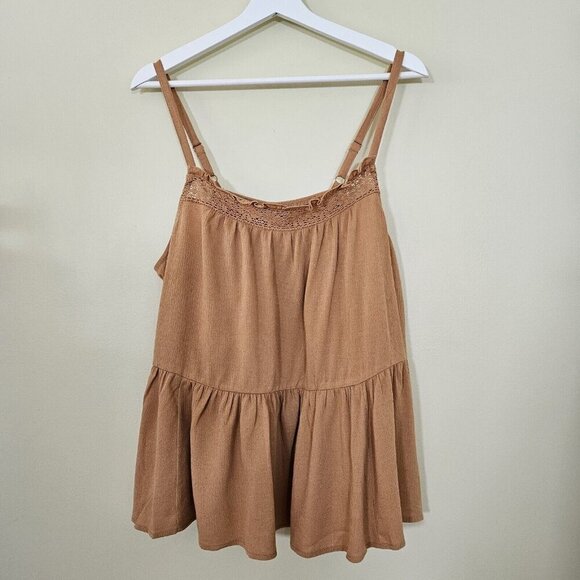 Top Womens L Lot of 2 Hester & Orchard Torrid Sleeveless Linen Gauze Cottagecore - Picture 2 of 16